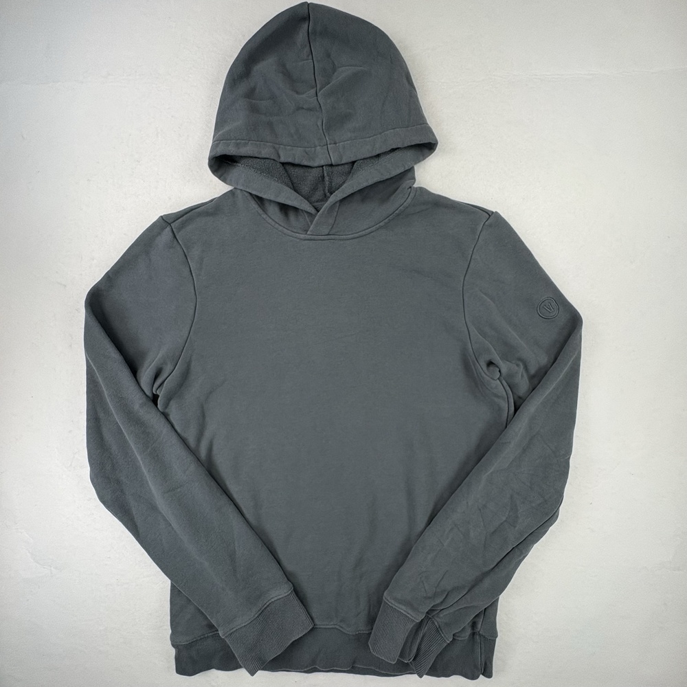 Vuori Cypress Hoodie Mens Small Gray Pullover Cotton Blend Athleisure Sweatshirt
